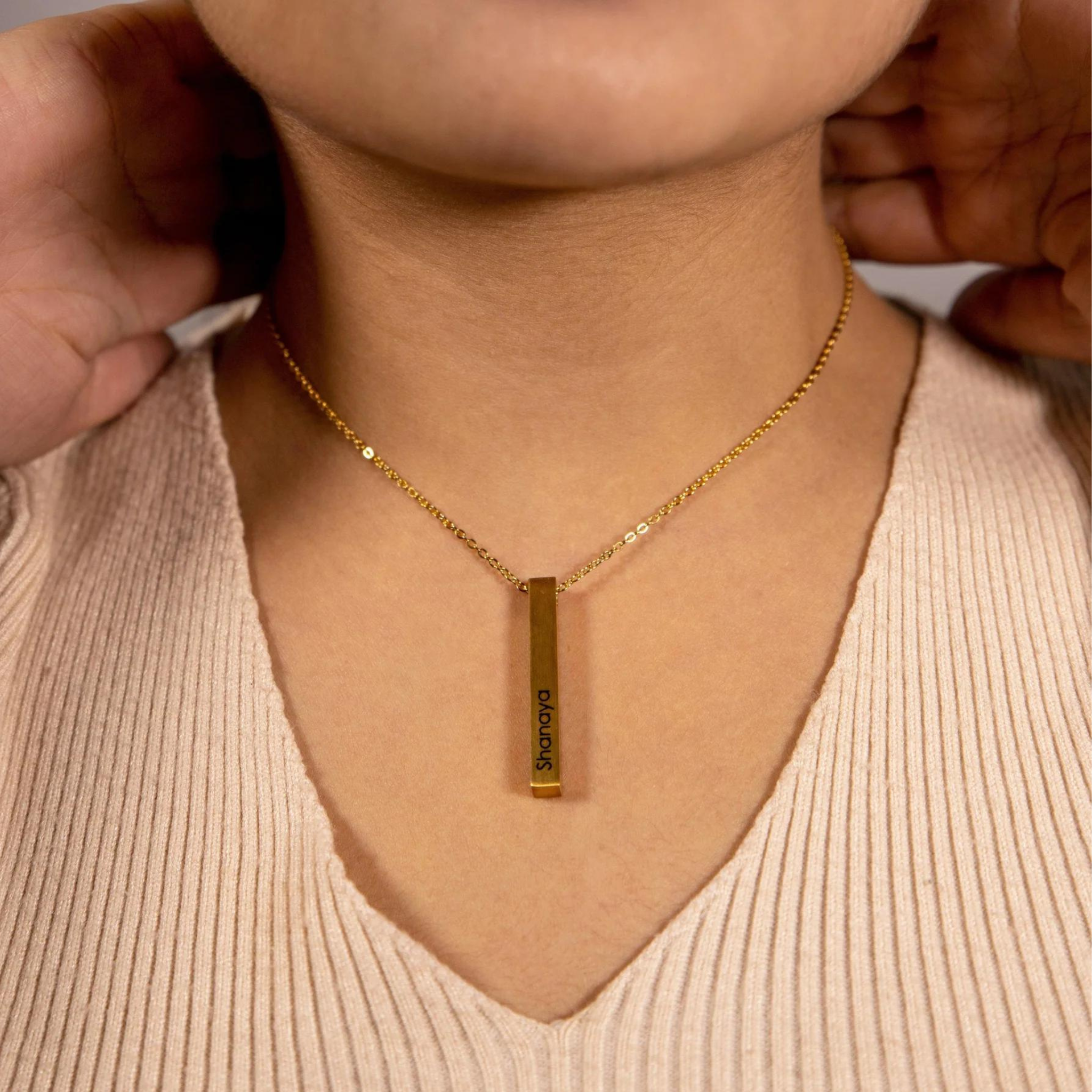 Customised Bar Name Pendant