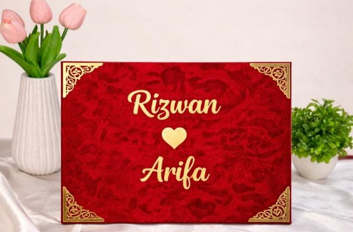 Personalized Nikah Nama Box with Name 💍 | Premium Acrylic Islamic Wedding Certificate Storage Box 📜 | Muslim Wedding Keepsake Gift 🎁