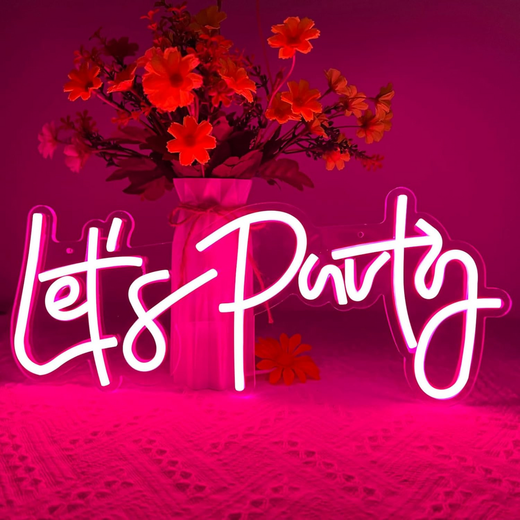 Lets Party Neon Sign -USB Decoration