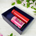 Personalized Temperature Water Bottle & Rose Almond Chocolate